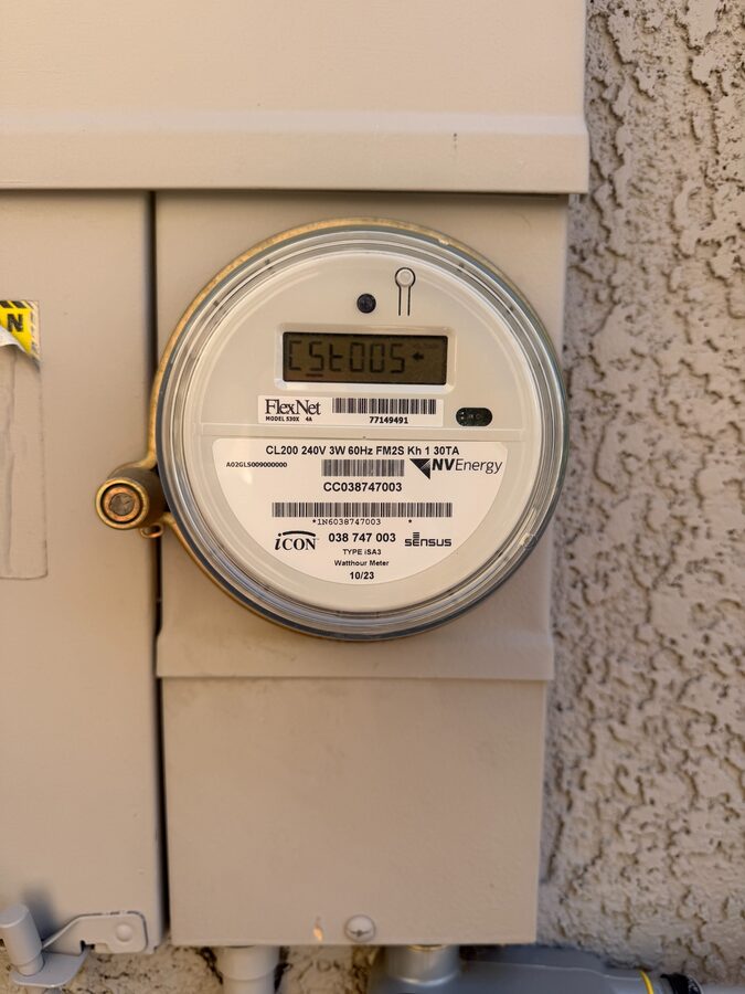 Example close photo of a complete utility meter
